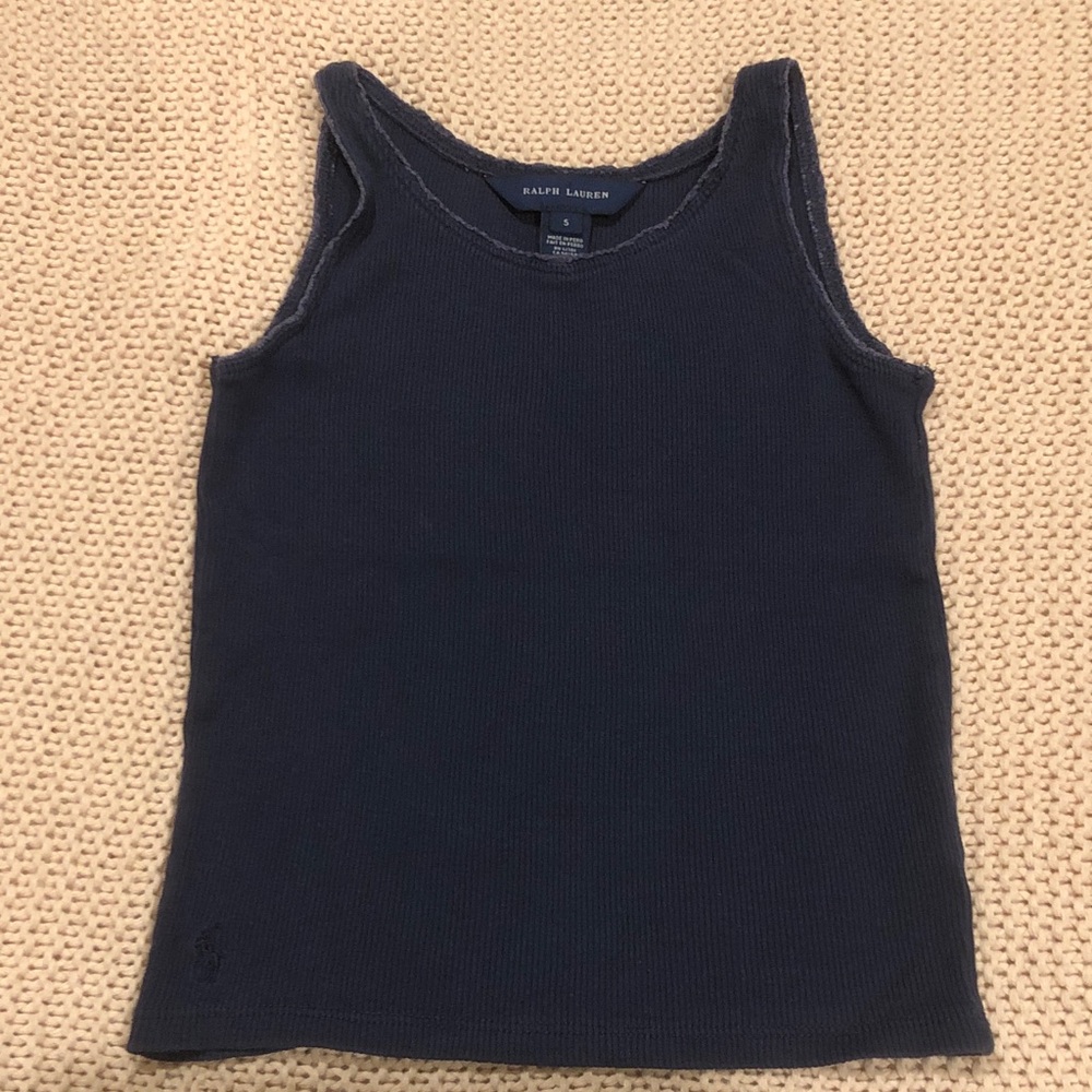 Ralph Lauren Dark Blue Sleeveless Top 5T kt1